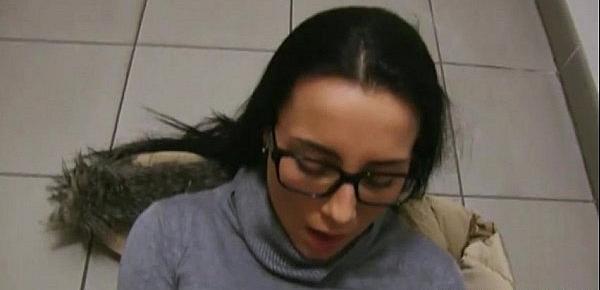  Eurobabe with glasses banged for money